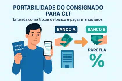 Homem analisando a portabilidade do consignado para CLT